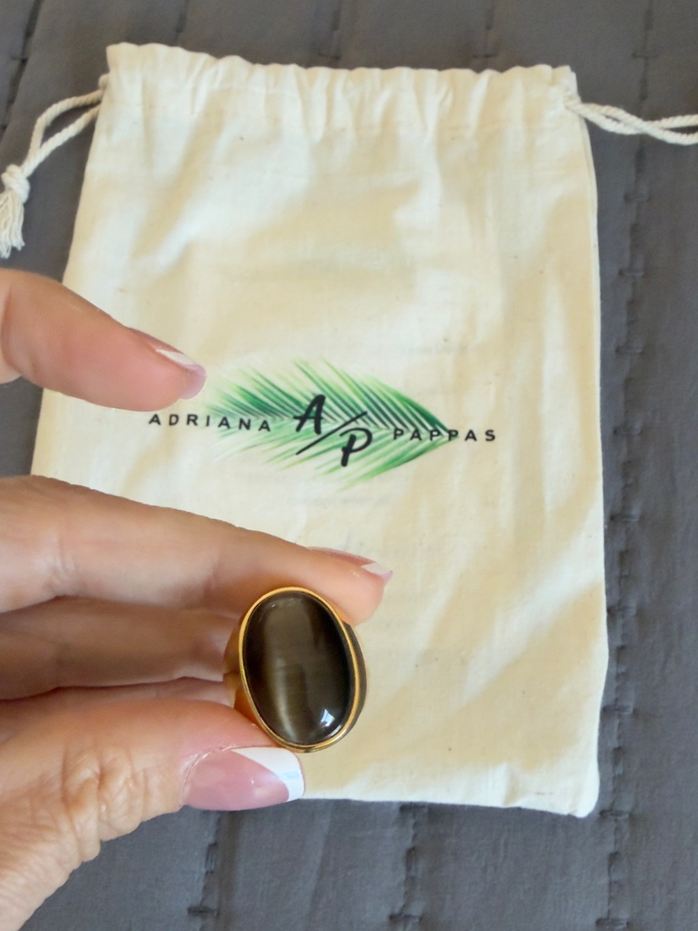 Adriana Pappas Gemstone Ring - Brown / NWT